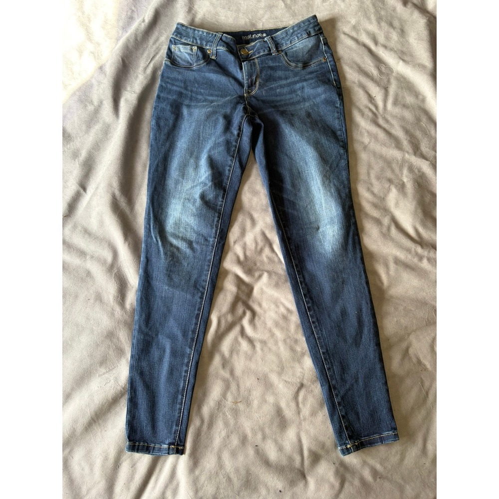 Maurices Womens Medium Wash Skinny Jeans Size M REG Blue Denim Stretch Repreve